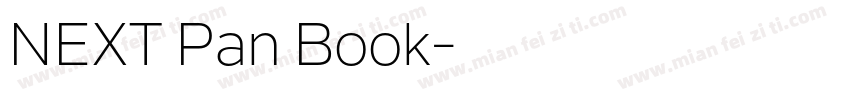 NEXT Pan Book字体转换
